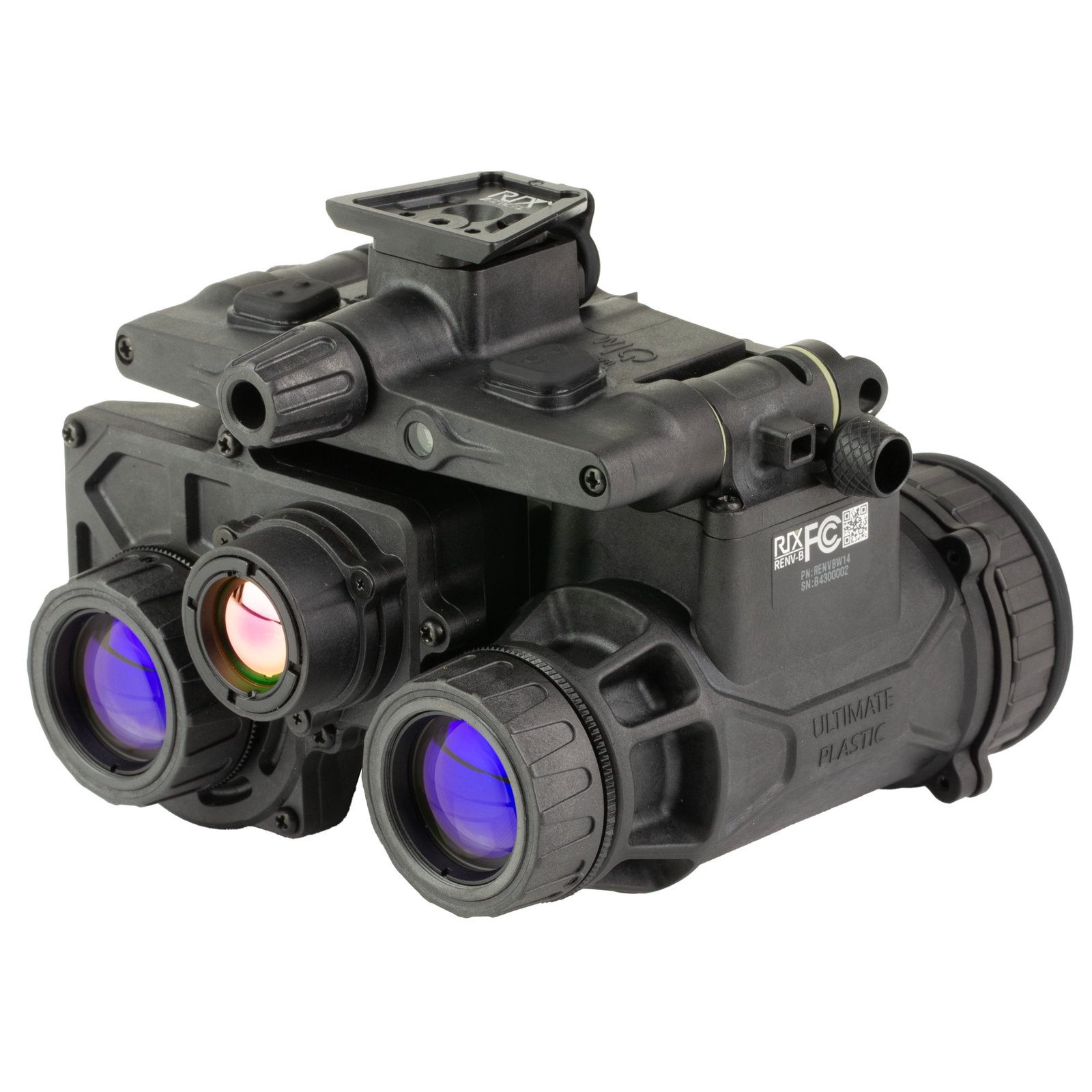 RIX Tactical, RENV-B, Thermal/IIT Fusion Binocular, 25mm Objective, White Phosphor, Black