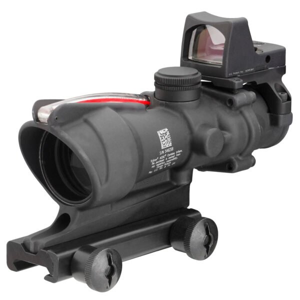 Trijicon, ACOG Scope, Dual Illuminated Red Chevron .223 Reticle, LED 3.25 MOA Red Dot RMR